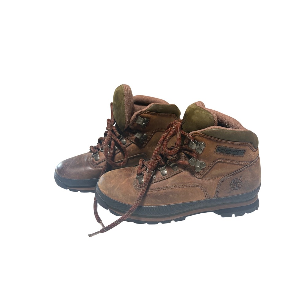Timberland Euro Hiker Brown Leather Hiking Boots 95310 Womens 8.5M